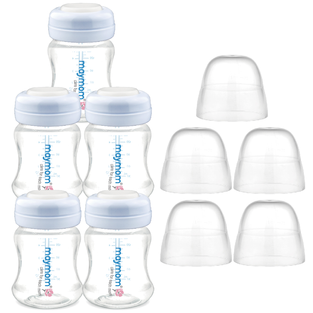 Maymom Wide-Mouth Milk Storage Collection Bottle with Dome Cap, Bottle Top, SureSeal Sealing Disk; Can Replace Spectra S1 S2 Bottles, 5 pc (4.7Oz/140mL) (image for) Maymom Wide-Mouth Milk Storage Collection Bottle with Dome Cap, Bottle Top, SureSeal Sealing Disk; Can Replace Spectra S1 S2 Bottles, 5 pc (4.7Oz/140mL)